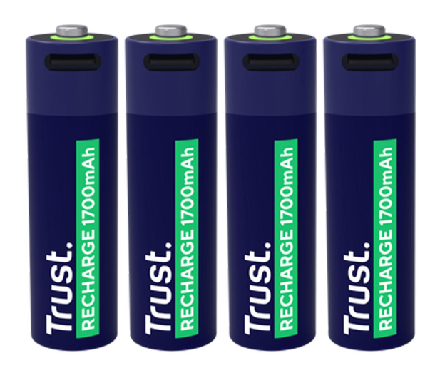 TRUST USB-C RECHARGEABLE BATTERIES 4P - AA - 1321010 - zdjęcie